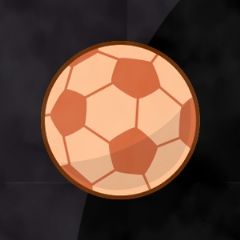 מדבקות שם עגולות מעוצבות - אוהב כדורגל