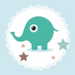 מדבקות שם עגולות מעוצבות - פילפילון