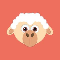 מדבקות שם עגולות מעוצבות - כבשה וקוף