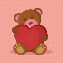 מדבקות שם עגולות מעוצבות - דובונים