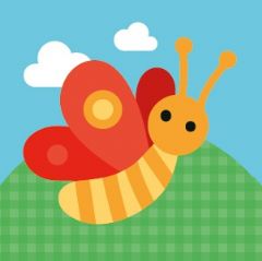 מדבקות שם עגולות מעוצבות - חרקים חמודים