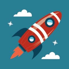 מדבקות שם עגולות מעוצבות - לווין וחלליות