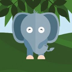 מדבקות שם עגולות מעוצבות - ספארי פאן