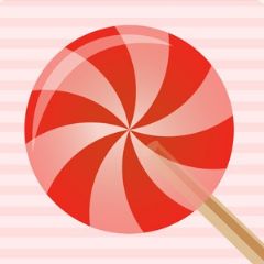 מדבקות שם עגולות מעוצבות - סוכריות