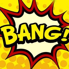 מדבקות שם עגולות מעוצבות - BANG!