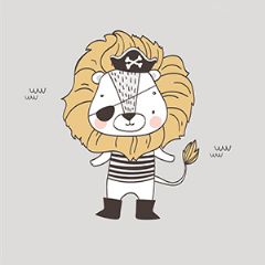 מדבקות שם מלבניות מעוצבות - חבורת פיראטים