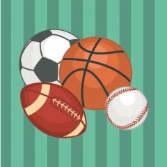 מדבקות שם מלבניות מעוצבות - משחקי כדור