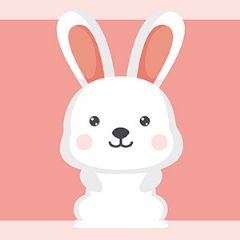 מדבקות שם מלבניות מעוצבות - ארנבונים