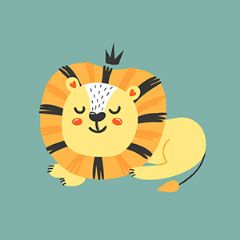 מדבקות שם רחבות מעוצבות - ליאו האריה