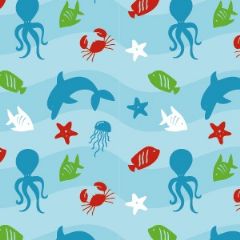 מדבקות שם רחבות מעוצבות - יצורי ים